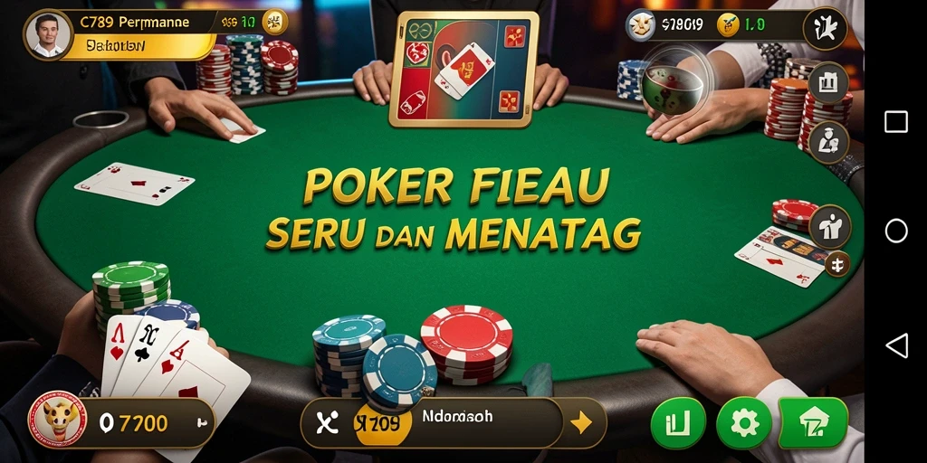 Tampilan gameplay Poker di C789 yang mendebarkan.