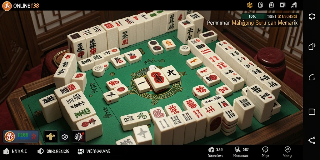 Tampilan menarik dari gameplay Mahjong di ONLINE138.