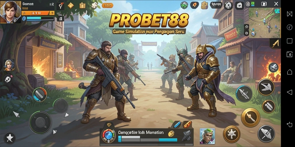 Tampilan gameplay dari PROBET88 dengan suasana simulasi yang mendalam.