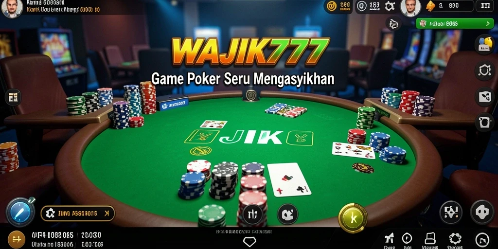 Screenshot WAJIK777 menampilkan serunya permainan Poker online.